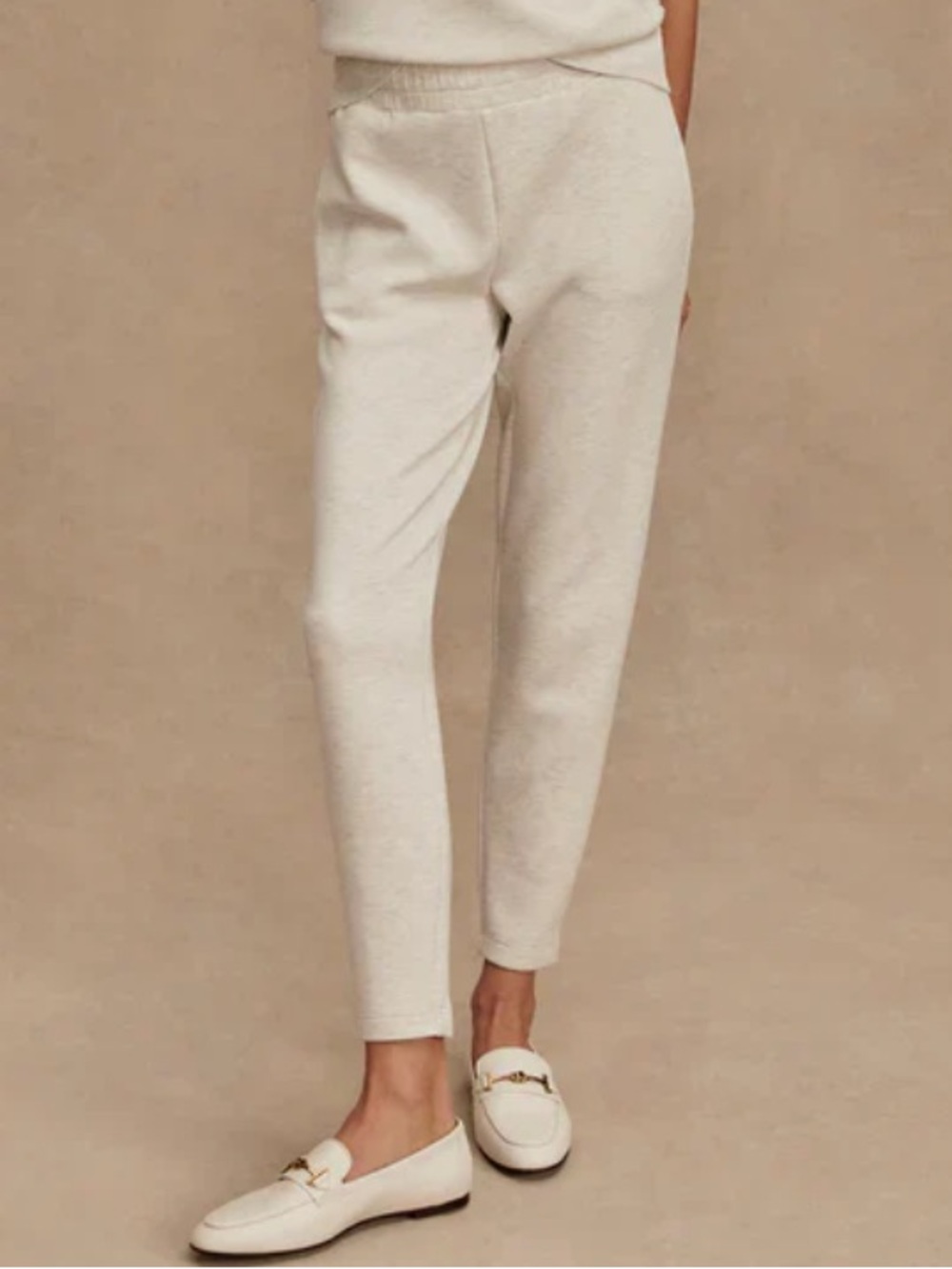 Varley The Slim Pant 25” Ivory Marl Size Small